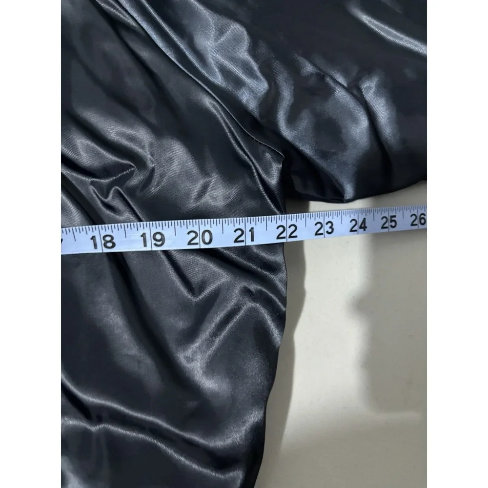Vtg Black Satin Jacket M Cablevision Parsons Kansas Jacket